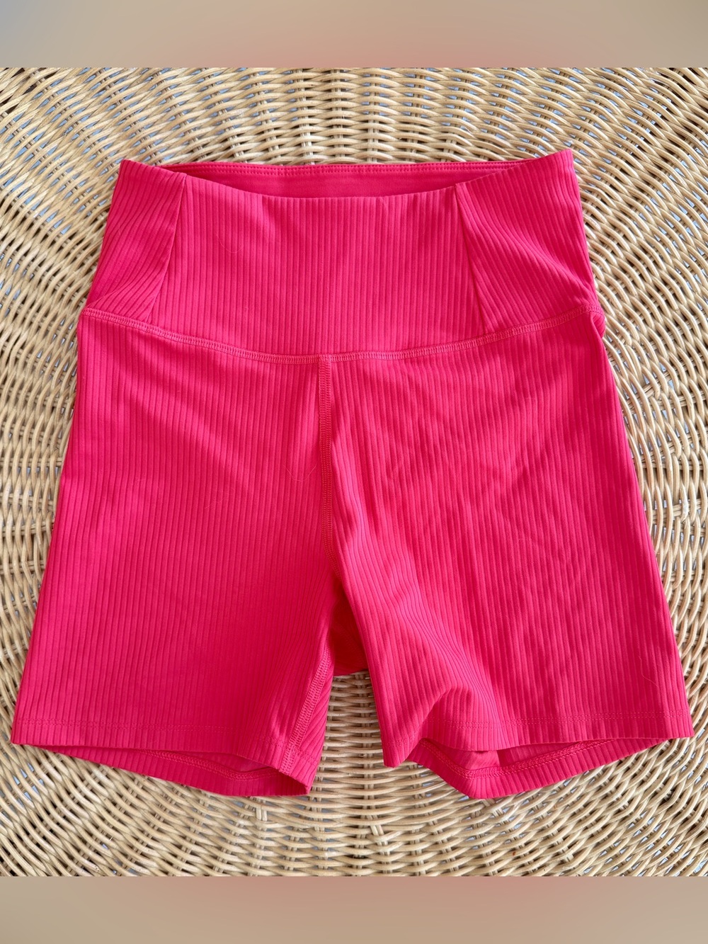 Girlfriend Collective Ribbed Run Shorts Red XS - Picture 1 of 6